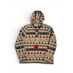 New O'Neil Women's  Sierra Tribal Fleece Quarter-Zip Pullover Hoodie Size Medium